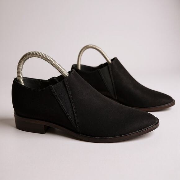 ZARA Western Suede Black Booties 7 Festival Boho - Picture 1 of 12